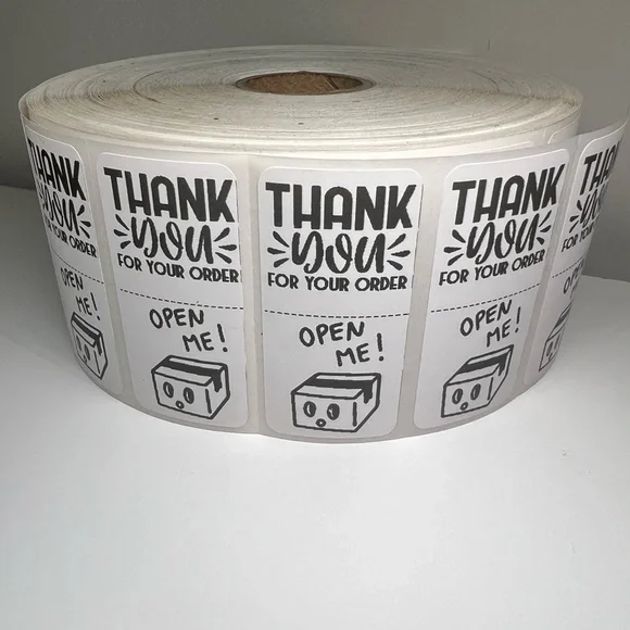Set of 100 - Thank you / Open Me Seal Adhesive Packaging Label Stickers  new - Picture 11 of 12